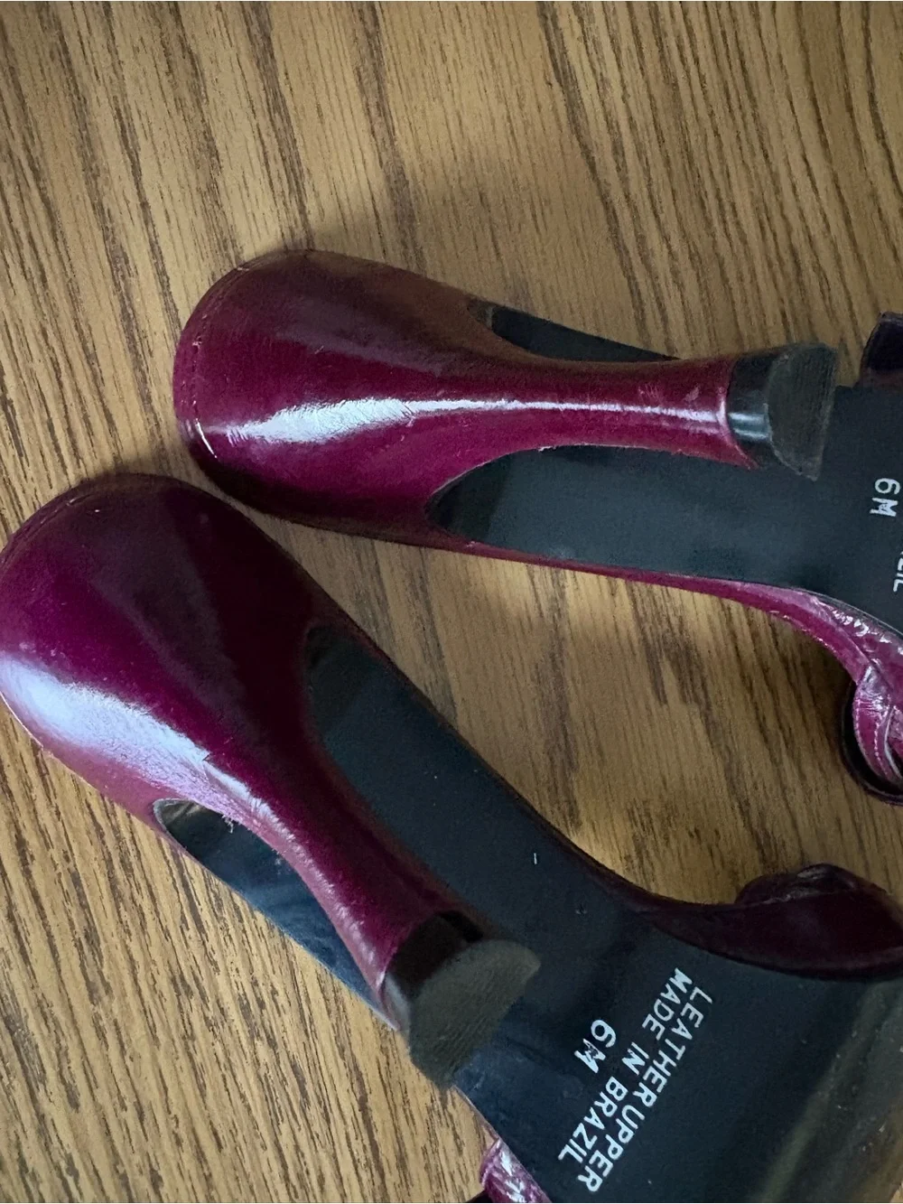 Vintage Two Lips Purple Croc Print Kitten Heel Sandals